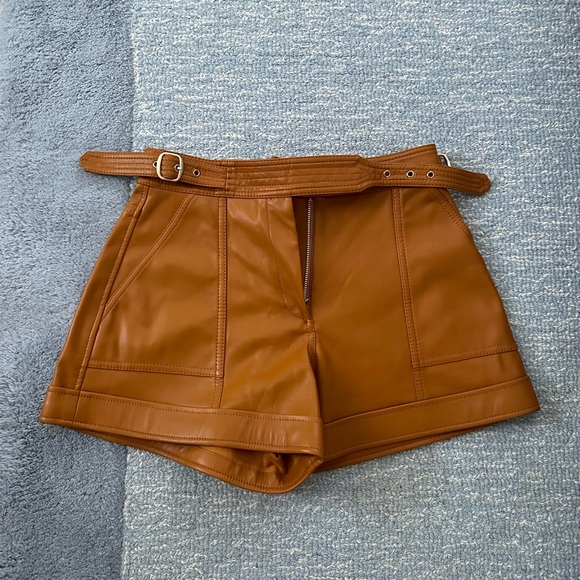 SIMKHAI leather shorts